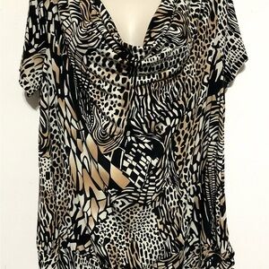 Elegant Women's Abstract animal print Print Blouse